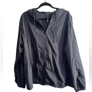 In’Voland Black Lightweight Hooded Windbreaker Jacket 22W